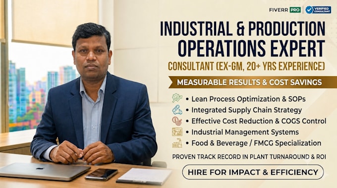 be your operations leader, cost control and cogs optimization expert