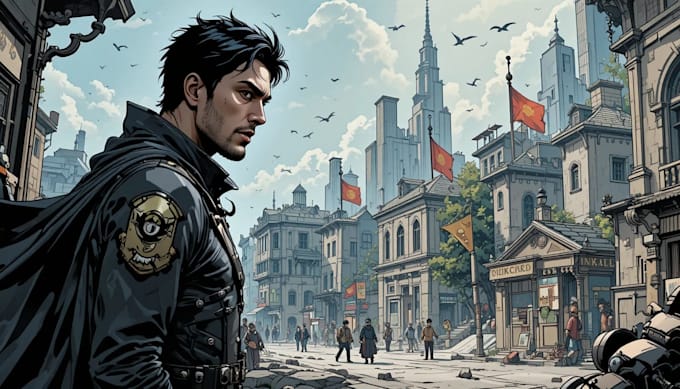 comic book illustration with comic book illustrator