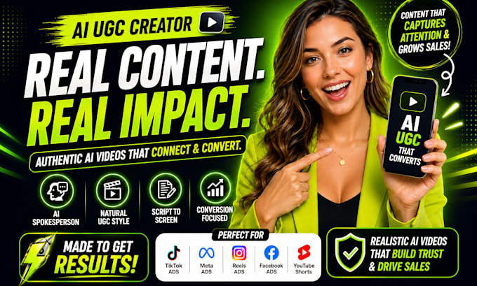 create ai ugc video ads for tiktok, instagram and facebook