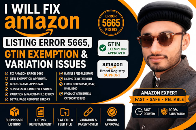 fix amazon listing error 5665, gtin exemption and variation issues