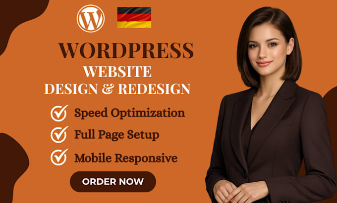 create a professional german wordpress website