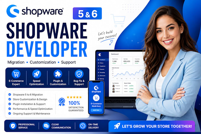 be your shopware 6 developer for migration and ecommerce support