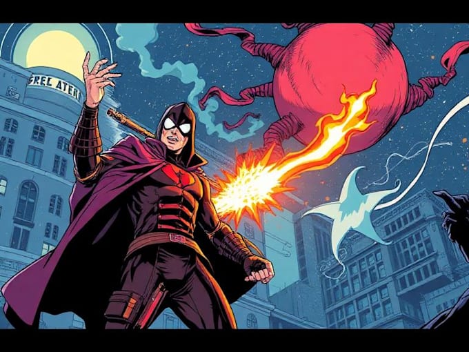 comic book illustration with comic book illustrator