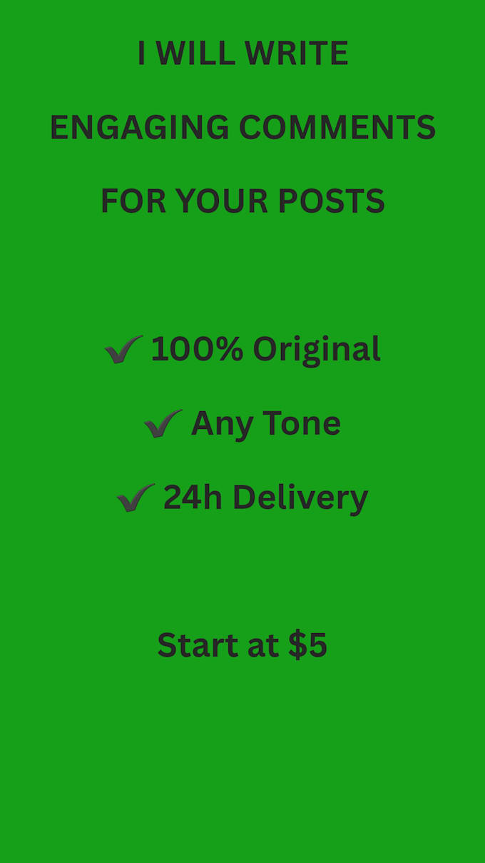write engaging, authentic comments for social media, blogs, or youtube