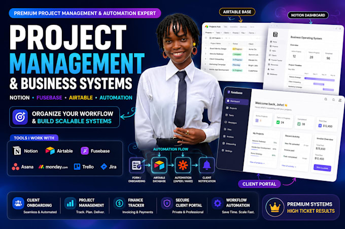 build a professional fusebase client portal onboarding workspace notion template