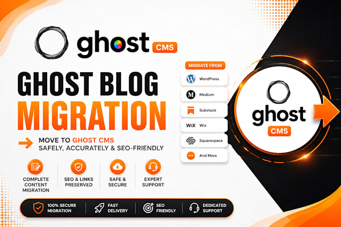 migrate your website to ghost cms blog from wordpress, medium, substack, wix