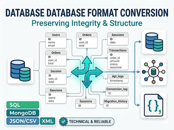 professionally convert and migrate your database formats