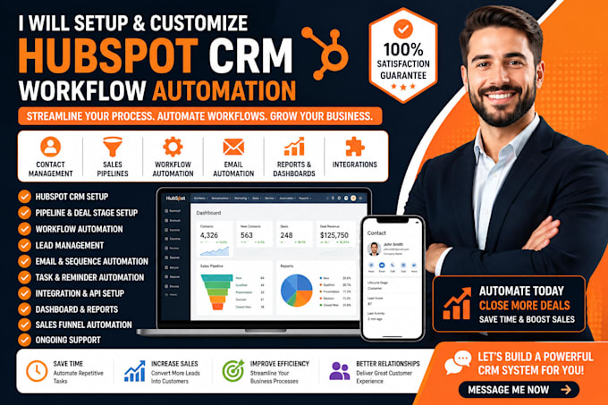 setup and customize hubspot CRM workflow automation
