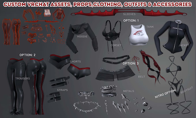 Diseñar ropa, atuendos, armaduras, armas, accesorios y props para vrchat
