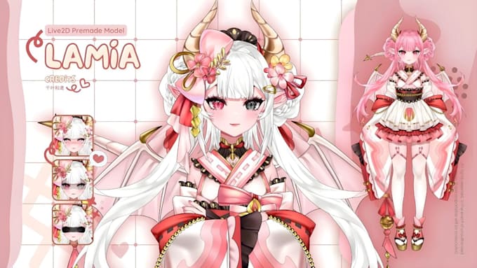 design and rig anime live2d vtuber model avatar character vtuber artist