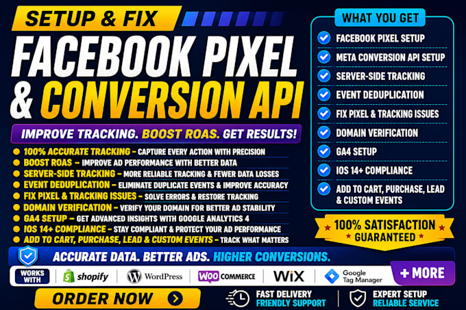 setup facebook pixel, meta ads conversion fix pixel connection error ga4 setup