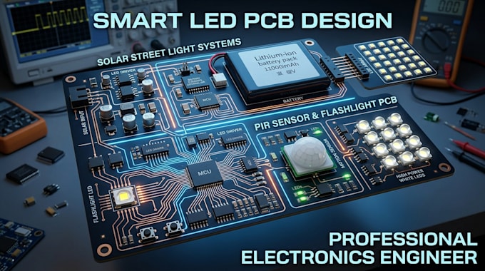 develop led pcb for solar street lights flashlights and pir sensors