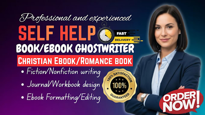 be self help ebook writer, self help journal, ghostwriter, non fiction ebook