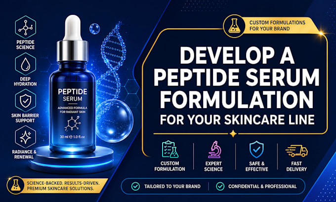 develop a peptide serum formulation for your skincare line