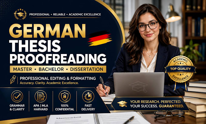 proofread and edit your german master thesis, bachelor thesis or dissertation