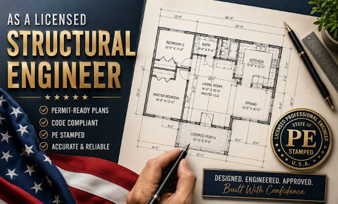 pe stamp, structural plans, calculations for USA states