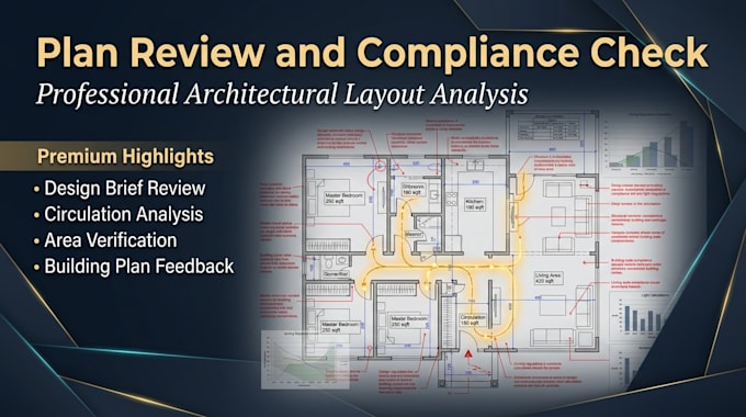 provide plan review and compliance check with architectural layout analysis