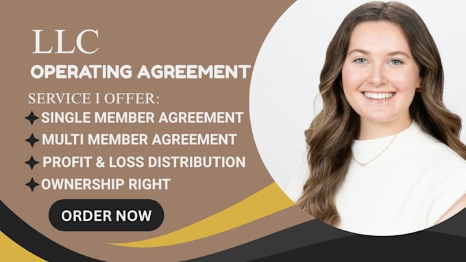 draft a custom llc operating agreement for single or multi member llc