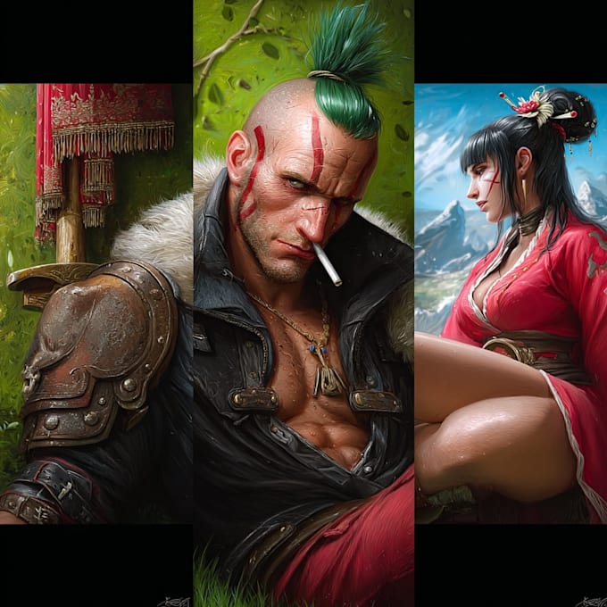 draw anime or realistic character illustration