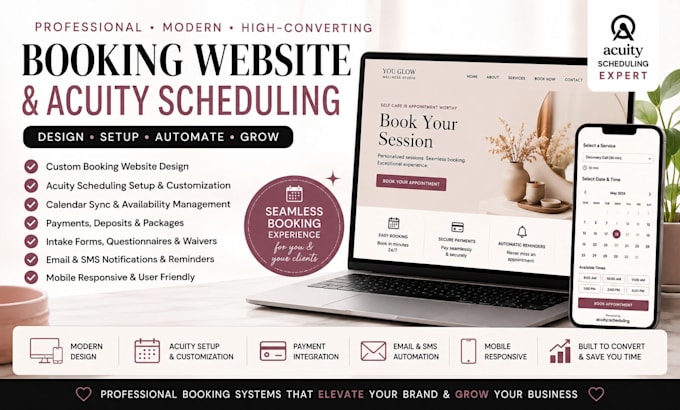 setup booking website for salon spa doctor appointment acuity scheduling square