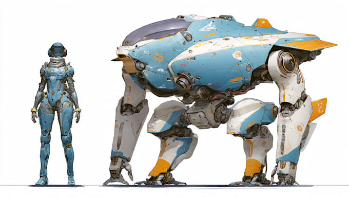 design spectacular robots, cyborgs and mechs