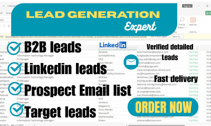 do targeted b2b lead generation linkedin leads verified email list building
