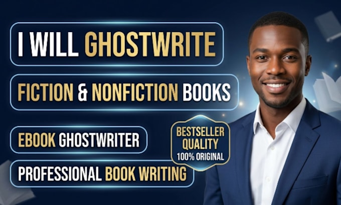 ghostwrite fiction and nonfiction book as ghostwriter