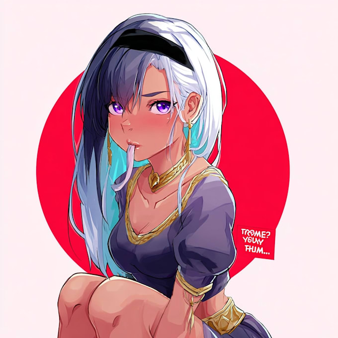 draw an anime art, custom character illustration