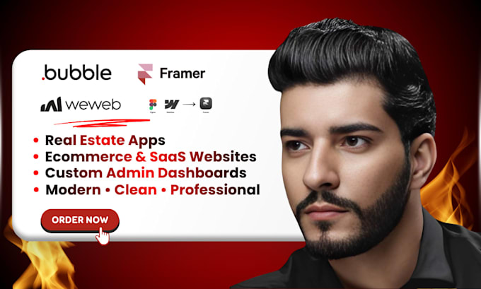 figma to bubble framer weweb real estate app custom dashboard ecommerce website