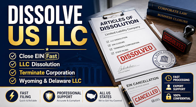 dissolve US llc close ein terminate corporation and file dissolution