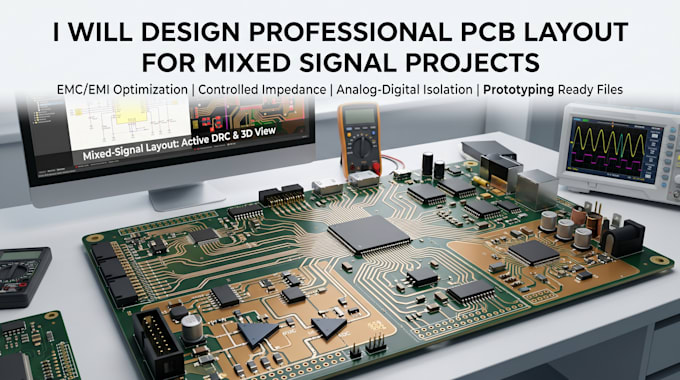 design professional pcb layout for mixed signal projects