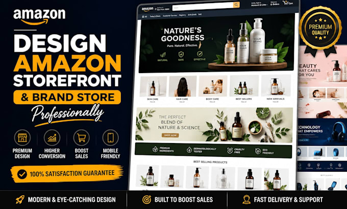 design amazon storefront and brand store professionally