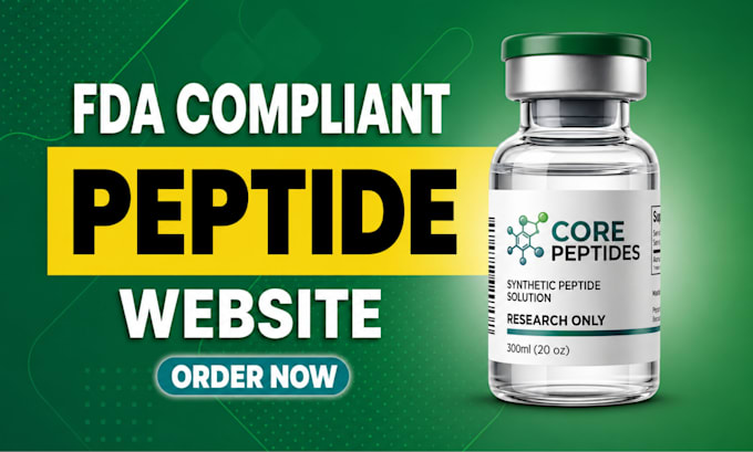 build fda compliant peptide website research use supplement peptide website
