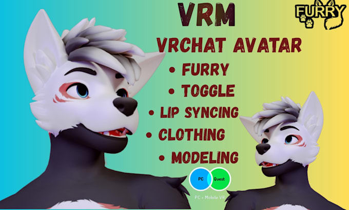 do custom furry vtuber model, vrchat avatar, 3d furry model, 3d nsfw model