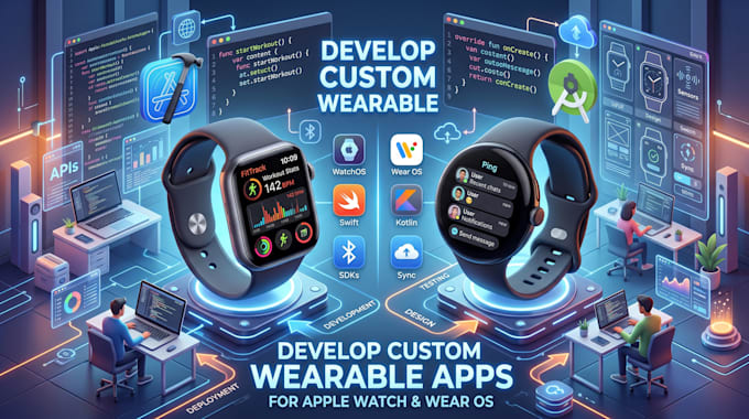 develop custom smartwatch and wearable apps for apple watch and wear os