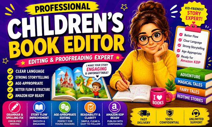 edit and proofread your childrens book for amazon KDP