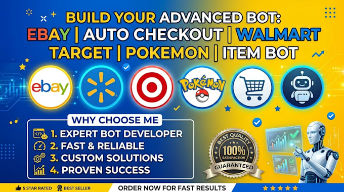 make ebay bot, auto checkout bot, walmart bot, target bot, pokemon bot, item bot