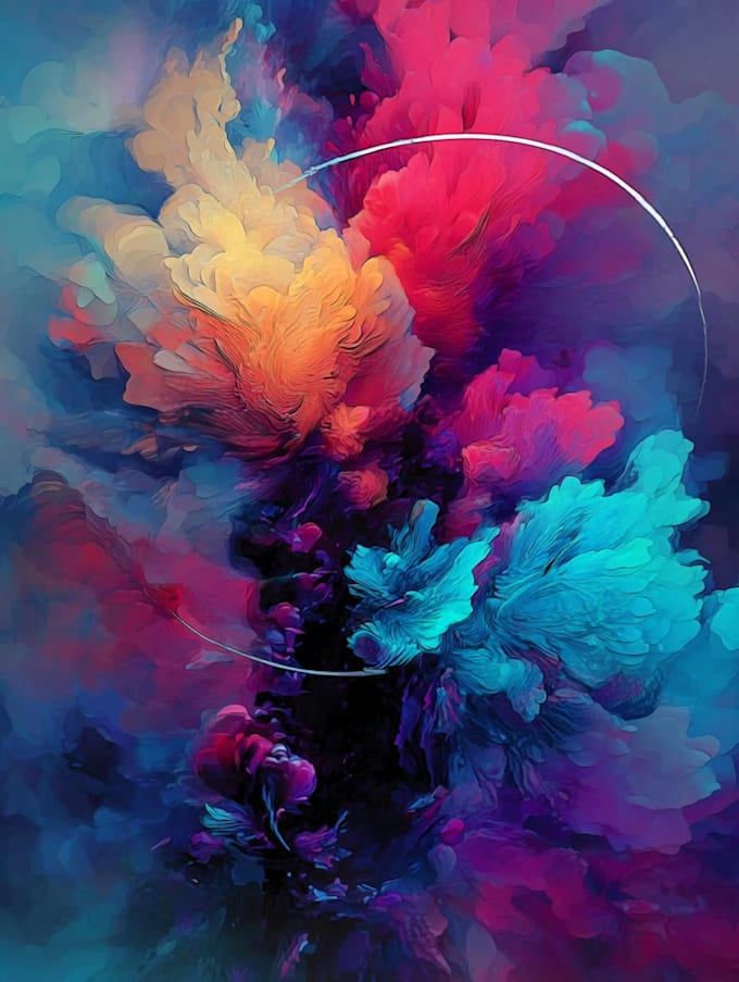make custom matured abstract digital art, expressive