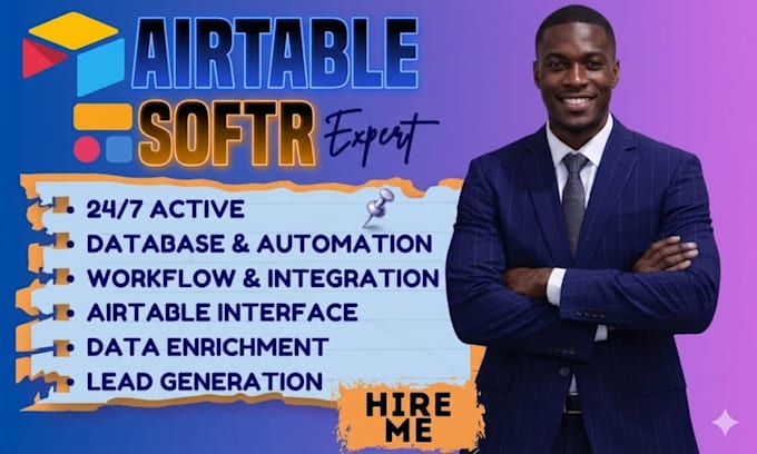 setup airtable automation, airtable CRM, n8n ai, clay com and softr expert