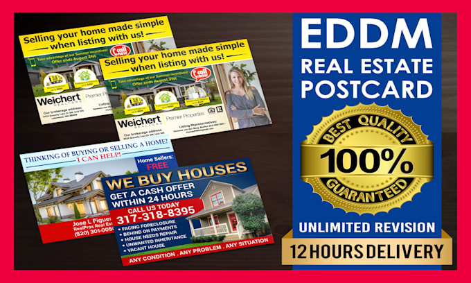 nice real estate postcard design