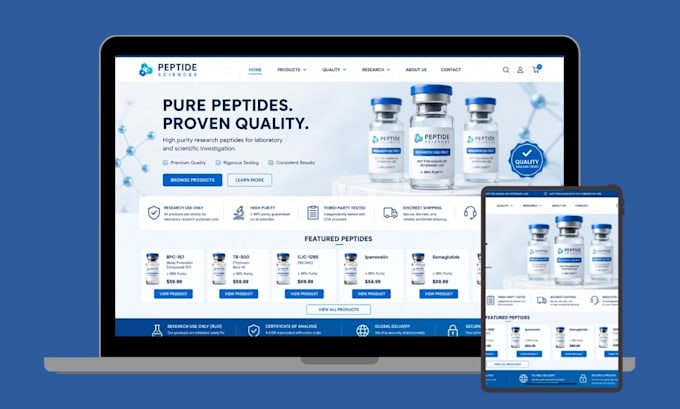 build fda compliant peptide website research peptide woocommerce peptide website