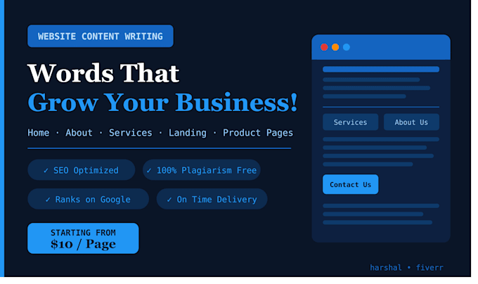 write professional SEO website content for your business