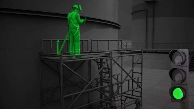 do industrial safety process explosion video accidental simulation 3d animation