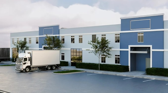optimize 2d warehouse layout,factory render,balance storage capacity,exterior 3d