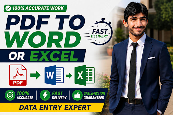 convert PDF to word or excel manually