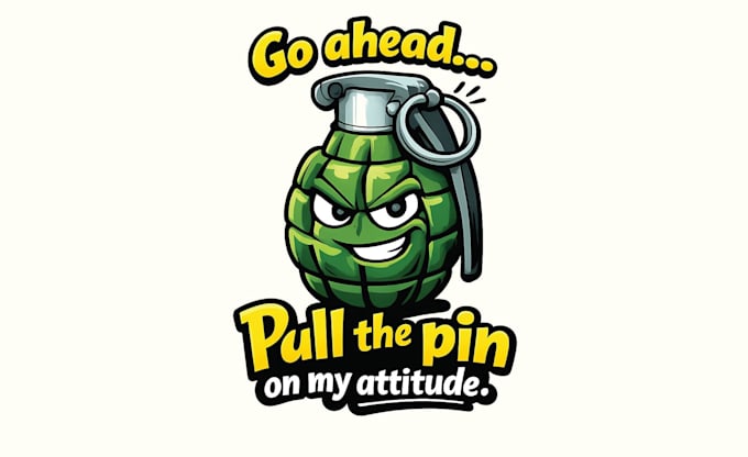 design high quality grenade mascot logo with free source file