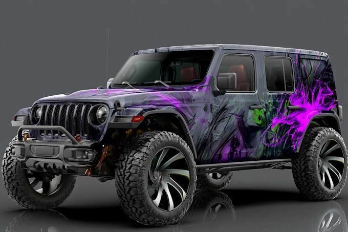 modern car, van wrap design