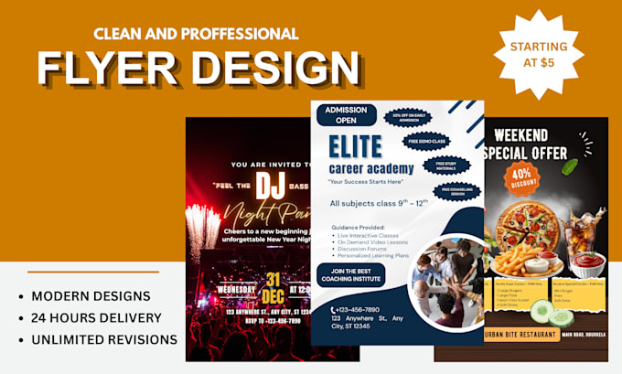 create modern flyer design for any purpose