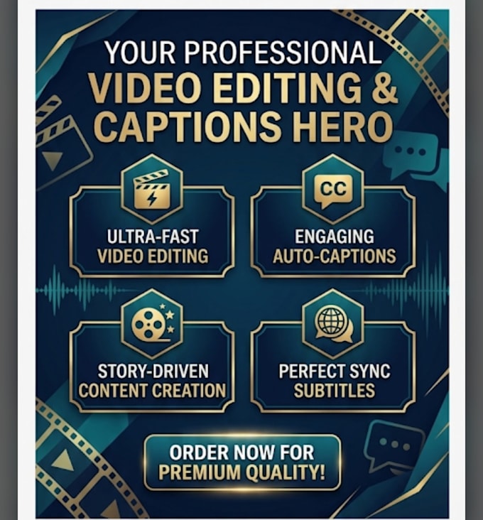 do professional video editing and captions