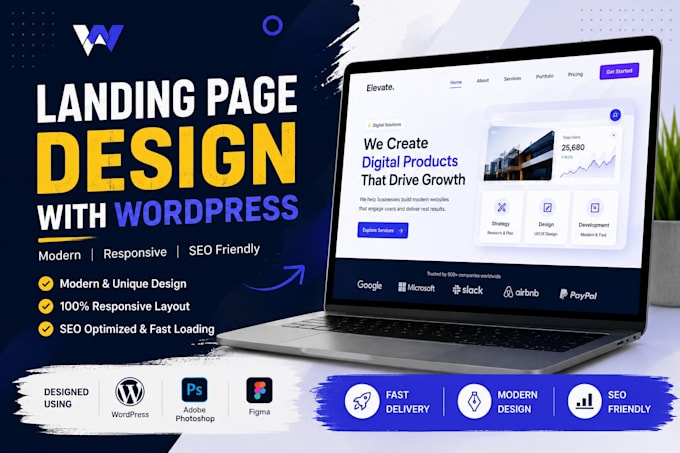 make wordpress landing page